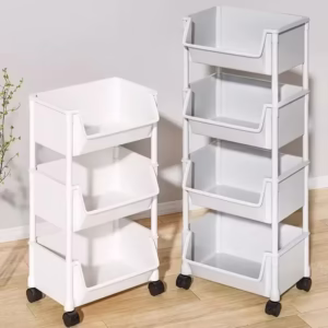 Narrow Trolley Bookshelf Kitchen Storage Rack